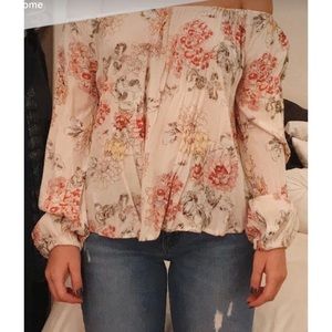 Billabong multicolor floral flowy blouse